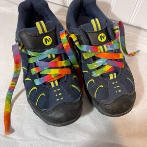 Merrell Kids' Navy Sneakers with Multicolor Laces